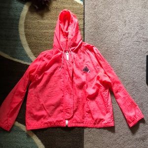 BRIGHT pink windbreaker!! Never worn!!